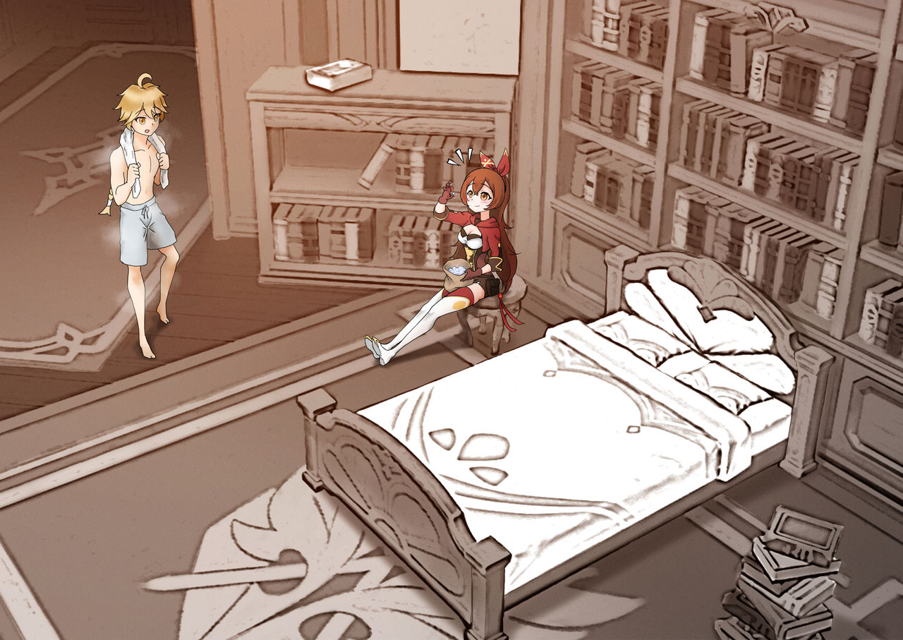 Amber x Aether ~ serenitea pot sex!!! page 5 full