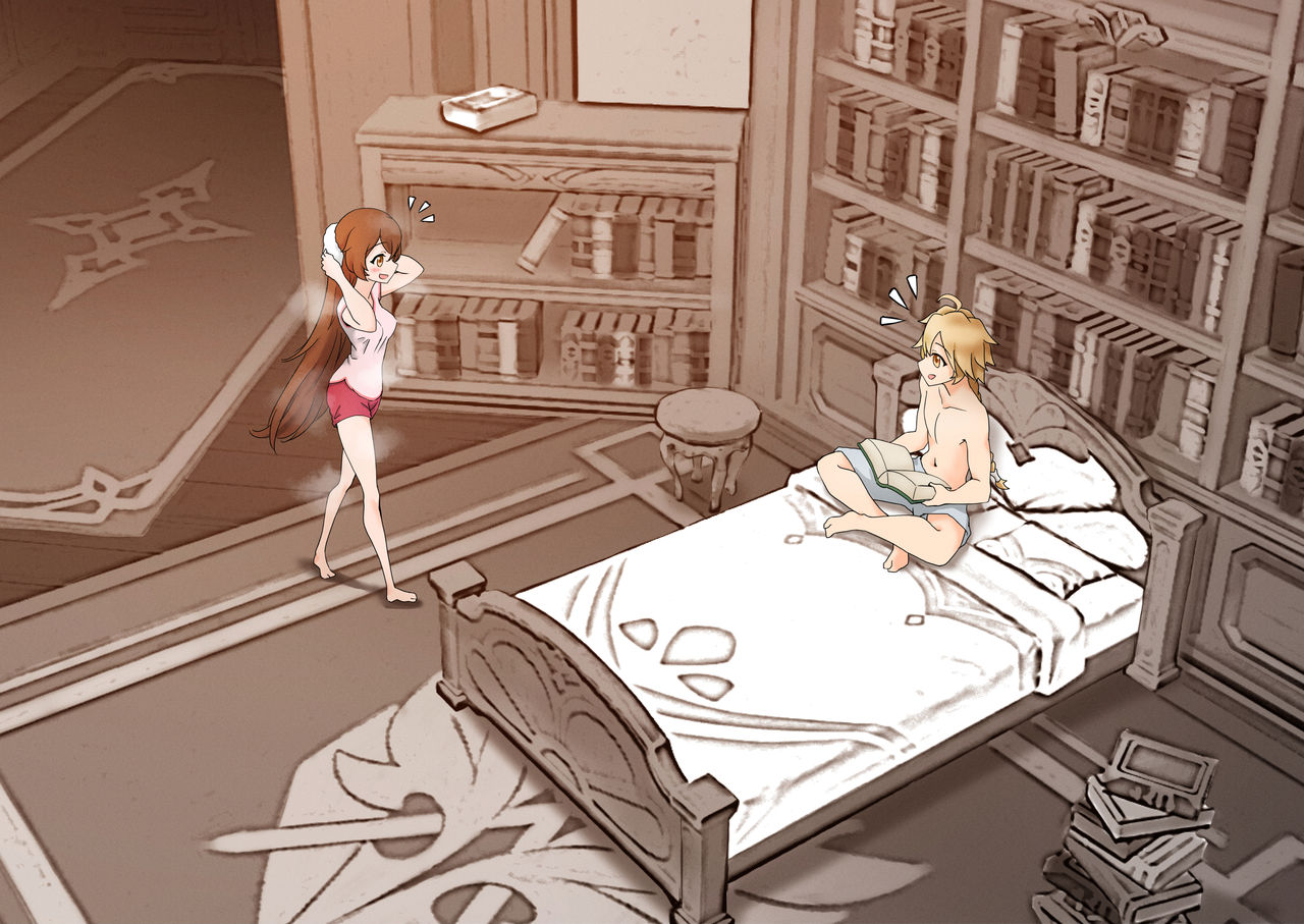 Amber x Aether ~ serenitea pot sex!!! page 6 full