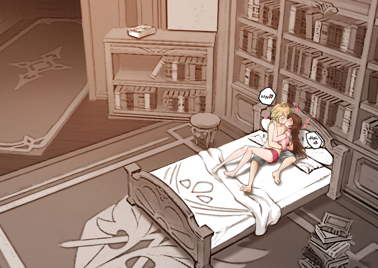 Amber x Aether ~ serenitea pot sex!!! page 8 full