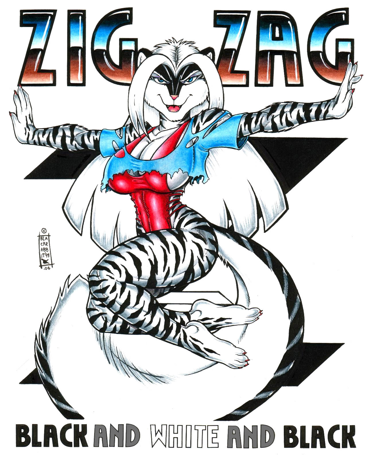 Zig Zag: Black and White and Black by Max Blackrabbit page 1 full