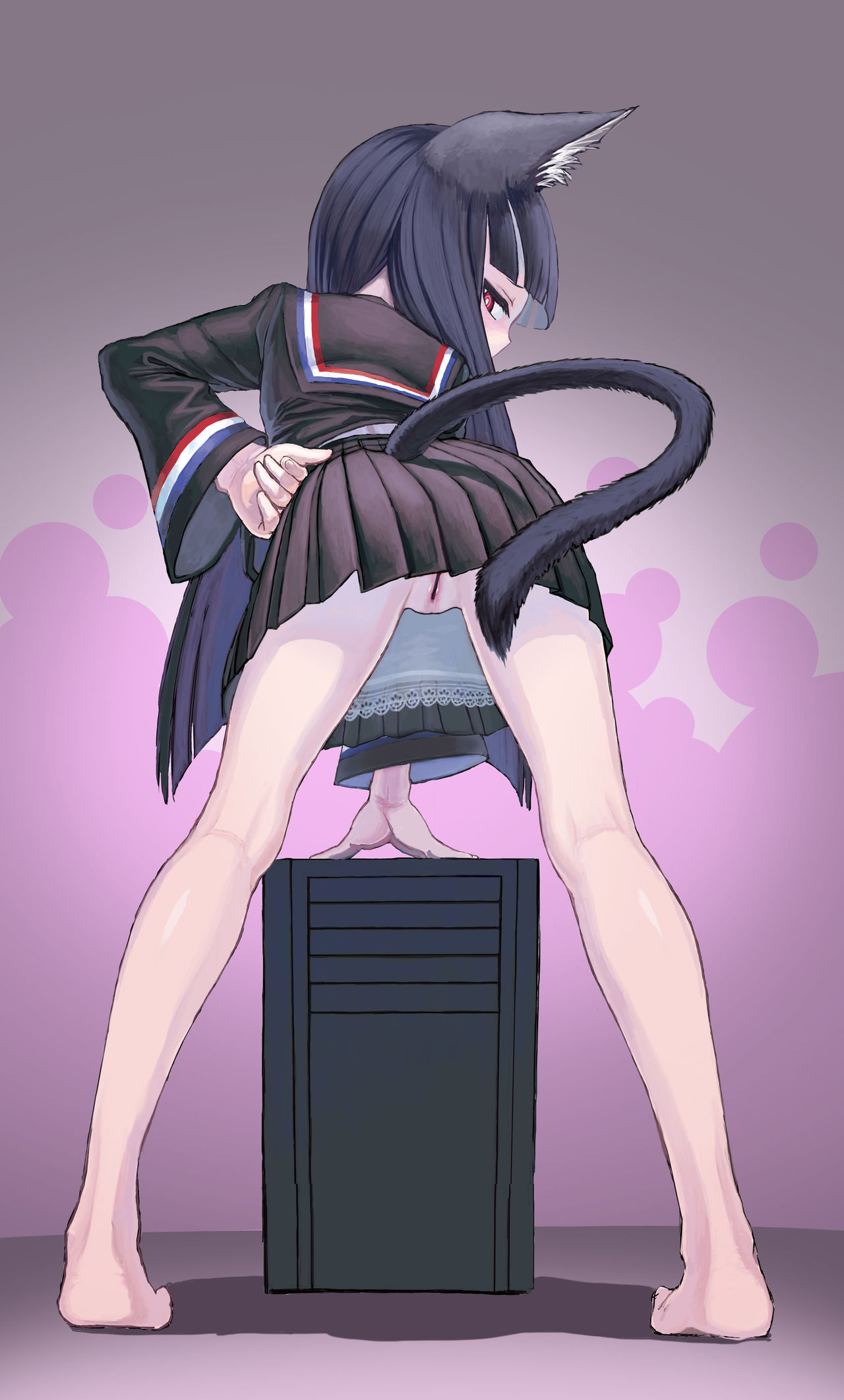 Hatsujouki Seiraakyatto ni "Shori" o Tanomareru no Maki | A Catgirl In Heat Wearing A Sailor Uniform Asks To Be "Treated" page 7 full