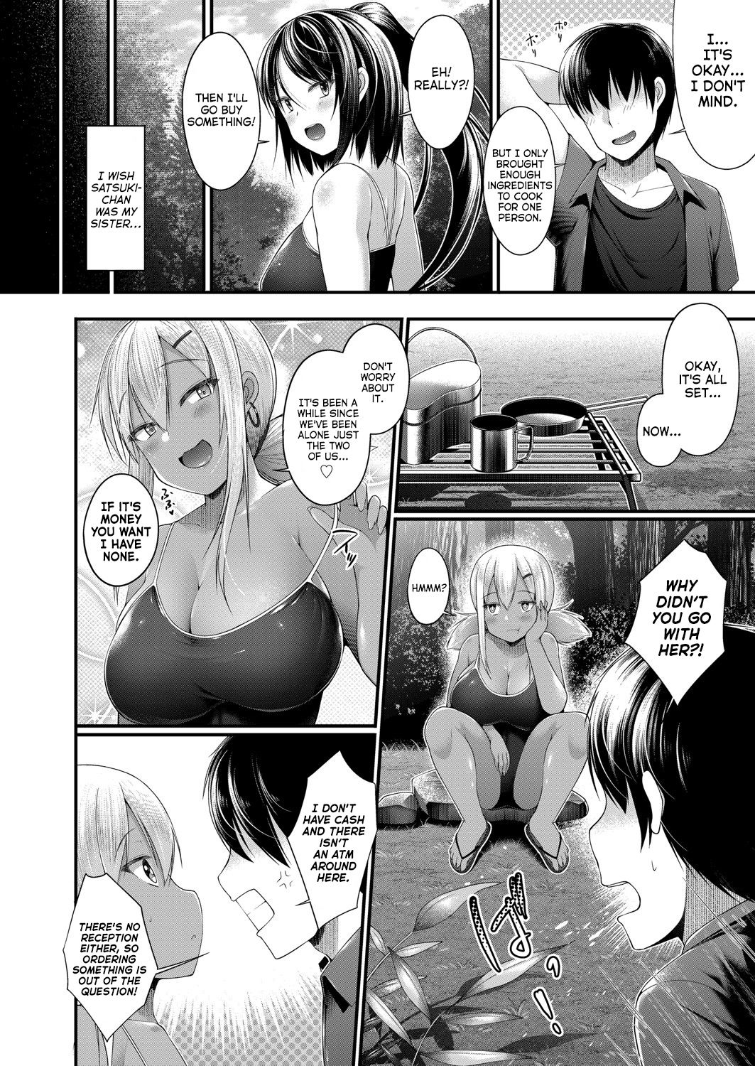 Hitori Camp o Shite itara Kuro Gal JK na Imouto to Imouto no Tomodachi ga Rannyuu shite kita Kekka Zempen page 8 full