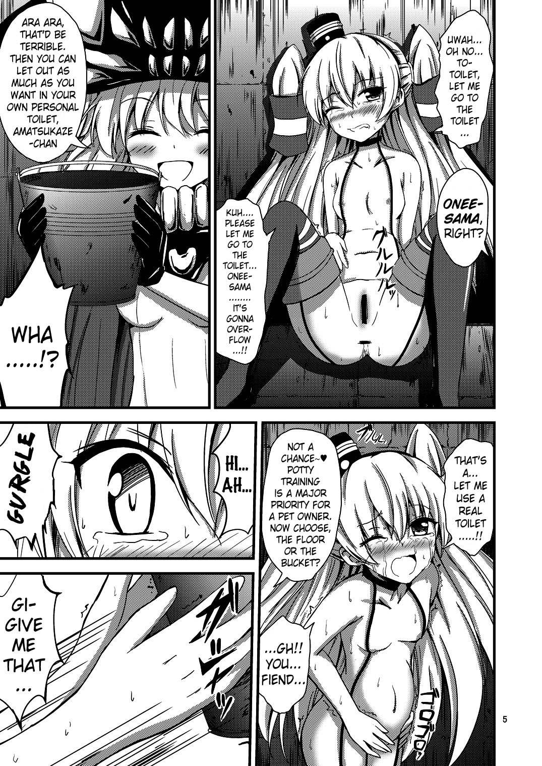 Kuubo Wo-Kyuu-chan no Amatsukaze Yuri Dorei Choukyou -Shiri Dorei Keiyaku Hen- | Standard Carrier Wo-Class's Amatsukaze Yuri Slave Training ~Ass Slave Agreement~ page 6 full
