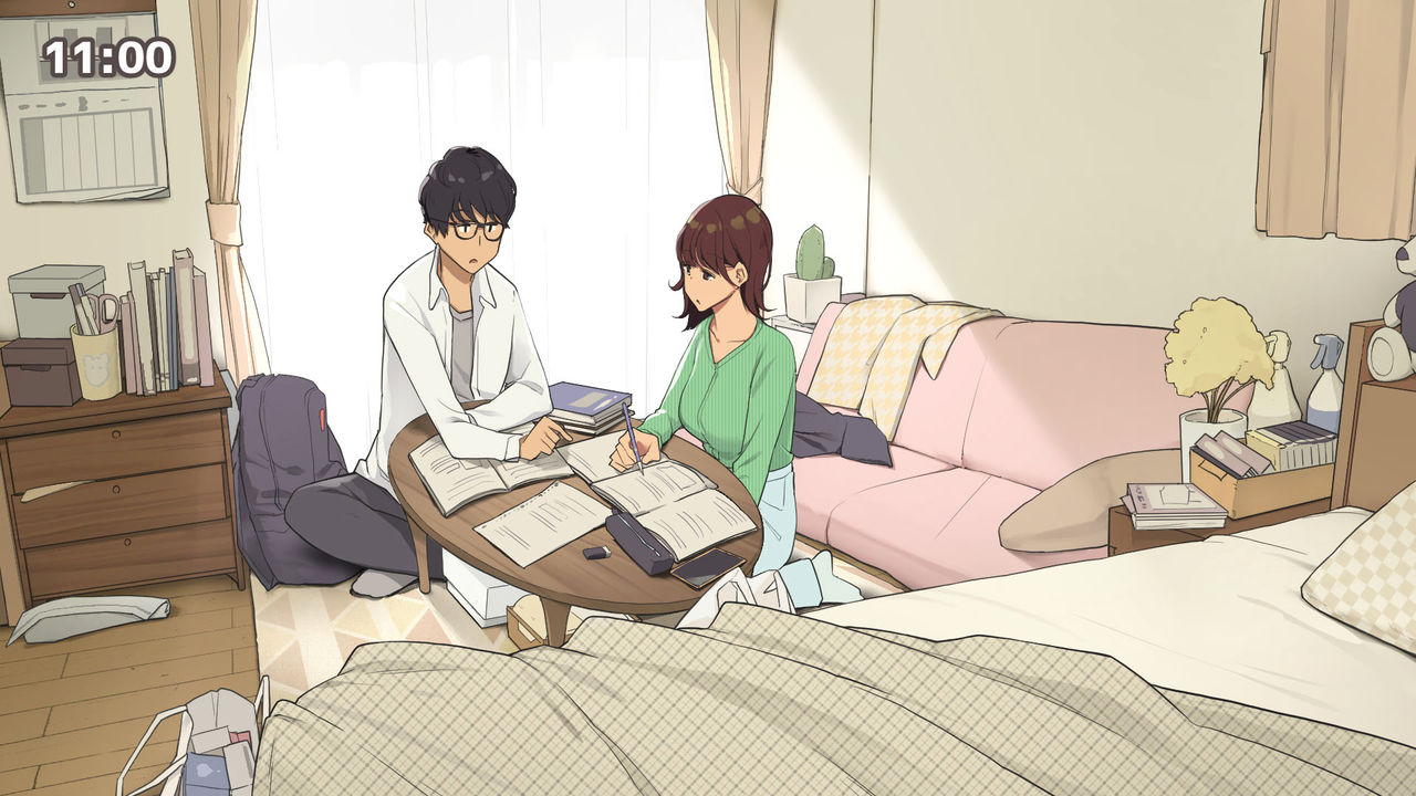 Hitorigurashi no Joshidaisei no Oheya, Tomodachi to Ichinichi Shuuchuu shite Benkyoukai shiyou to Kimeta Hi | Подготовка к экзамену с моим другом page 3 full