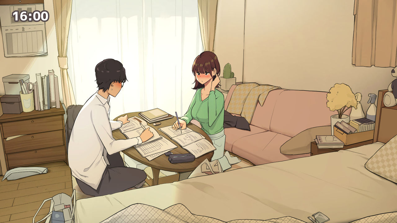 Hitorigurashi no Joshidaisei no Oheya, Tomodachi to Ichinichi Shuuchuu shite Benkyoukai shiyou to Kimeta Hi | Подготовка к экзамену с моим другом page 8 full