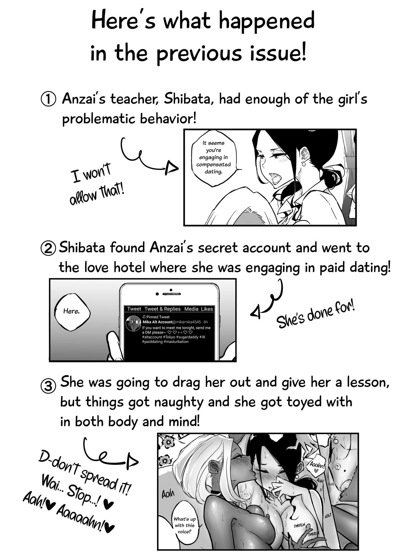 Sparta Sensei ga Oshiego no Bitch Gal ni Ecchi na Koto Sareru Hanashi 2 | The Story of a Strict Teacher Who Got Fucked by Her Gyaru Bitch Student  #2 page 3 full