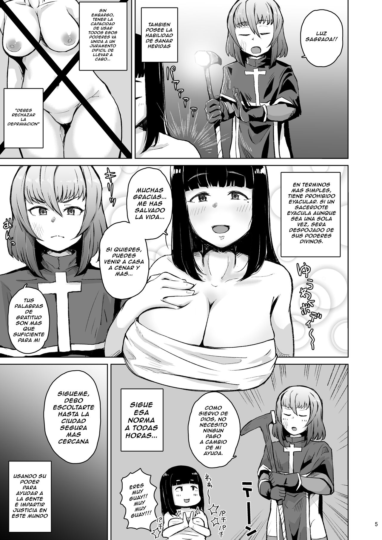 Souryo Saimin -Shasei Taboo na Otokonoko o Kyousei Ketsu Acme- | Priest Hypnosis -Forcing Celibate Crossdressing Priest to Ejaculate- page 4 full