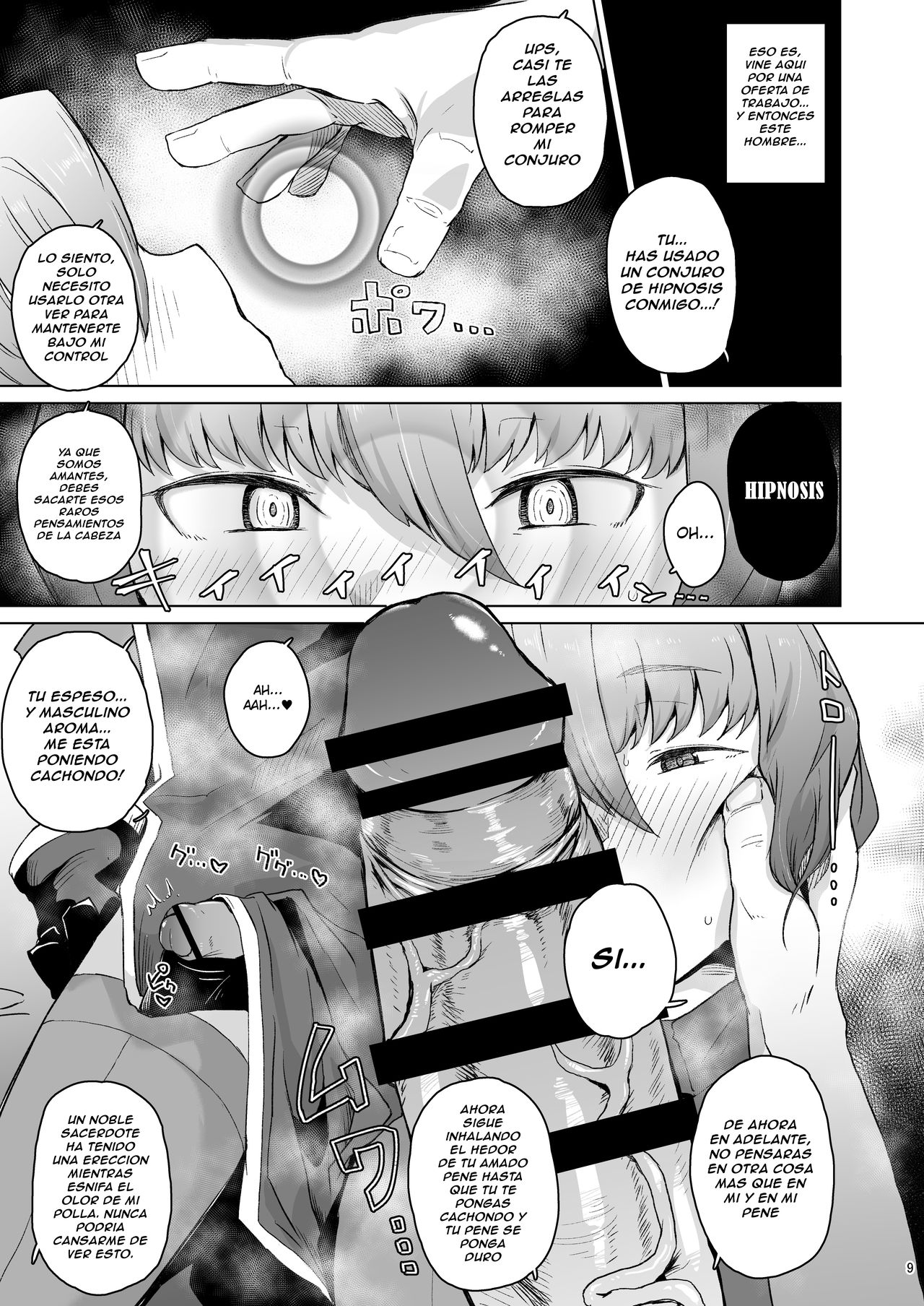 Souryo Saimin -Shasei Taboo na Otokonoko o Kyousei Ketsu Acme- | Priest Hypnosis -Forcing Celibate Crossdressing Priest to Ejaculate- page 8 full