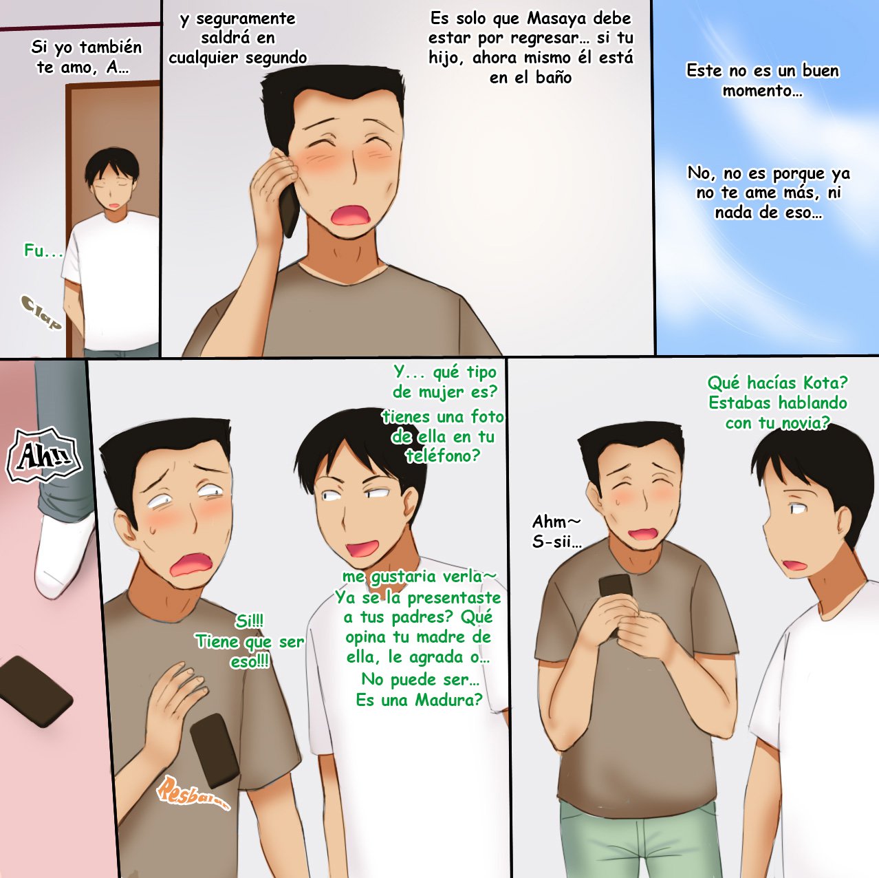 Mask o Kabutta Musuko to... | Whith her son while he wears a mask... page 2 full