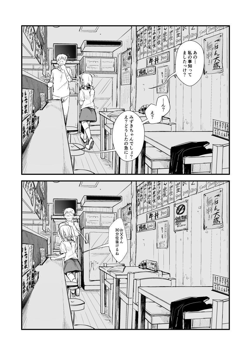 今日も常連のおっさんに裏メニューを出してたらお預けくらってムラムラが止まらなくなっちゃった看板娘ちゃん page 7 full