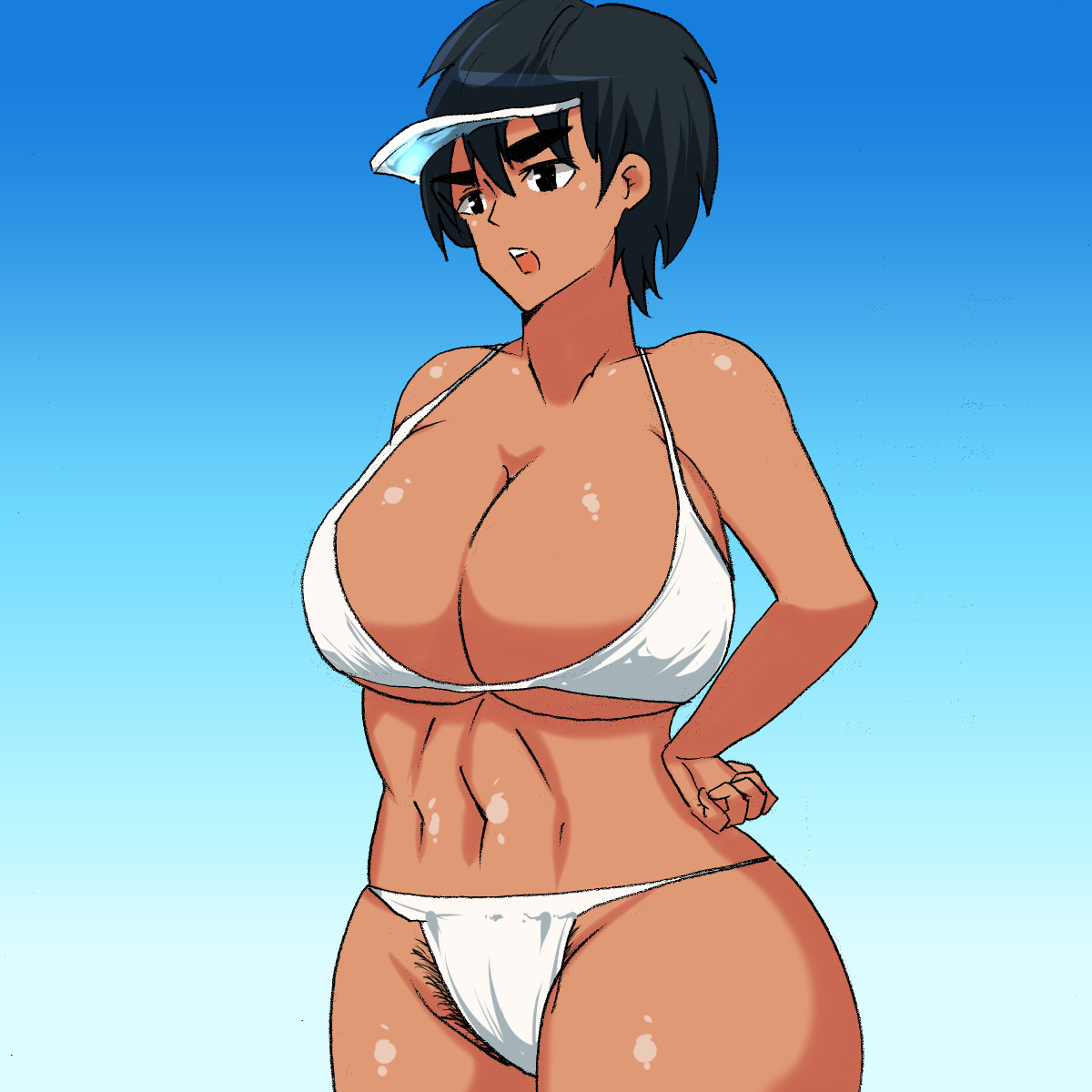 lx Bikini Mizugi o Kita Boyish Kasshoku Musume page 3 full