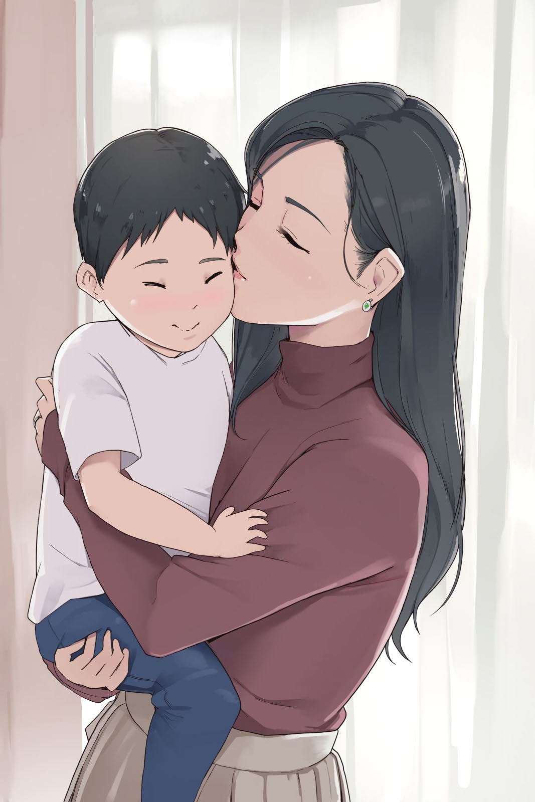 Haha no Kao to Onna no Kao o Tsukaiwakeru Mama no Ohanshi page 1 full