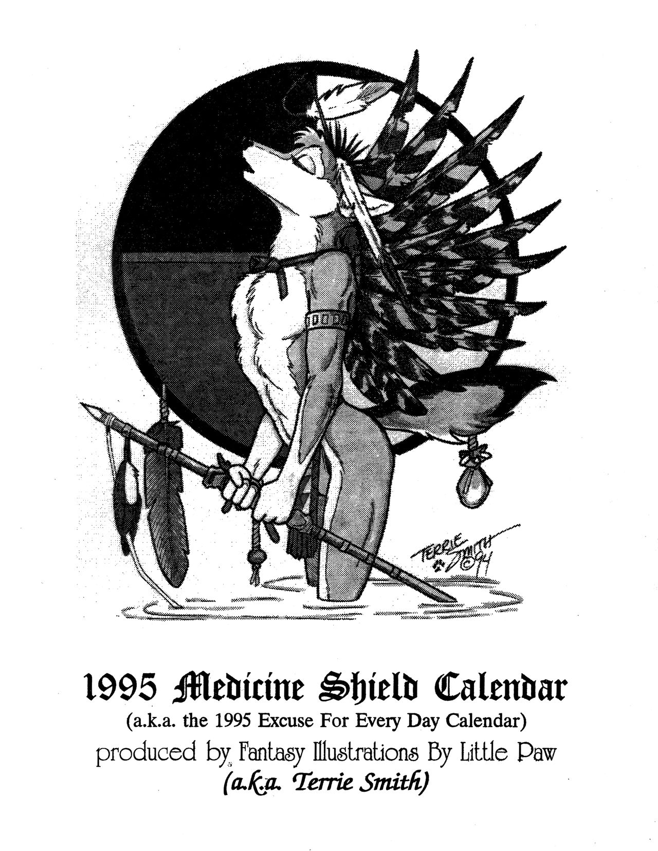 1995 Medicine Shield Calendar page 1 full
