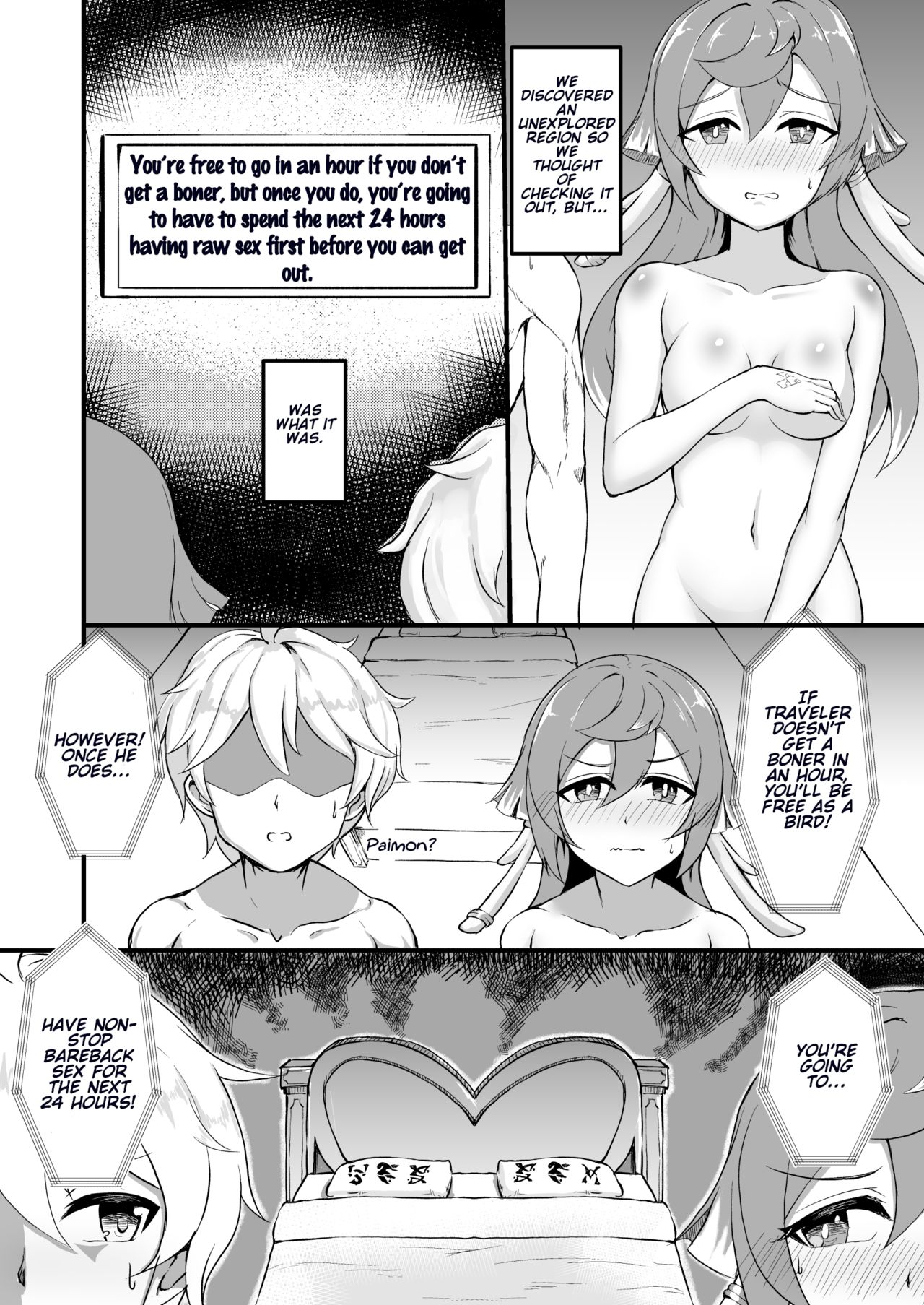Yanfei and Traveler Trapped in An Unexplored Region page 1 full