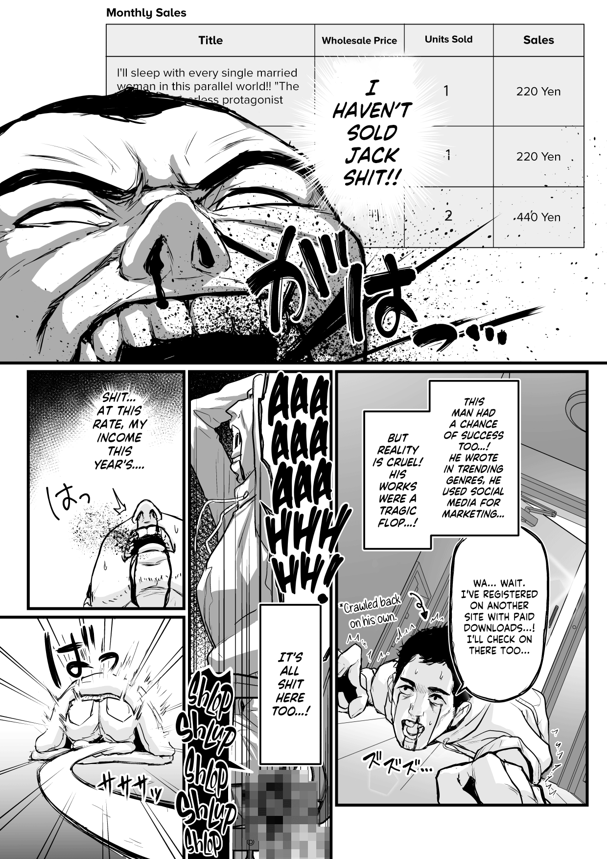 DL Doujin ga Urenasasugite Kusogaki ni Natte Shimatta Otoko |  The Man Whose DL Doujins Sold So Poorly He Turned Into A Brat page 5 full