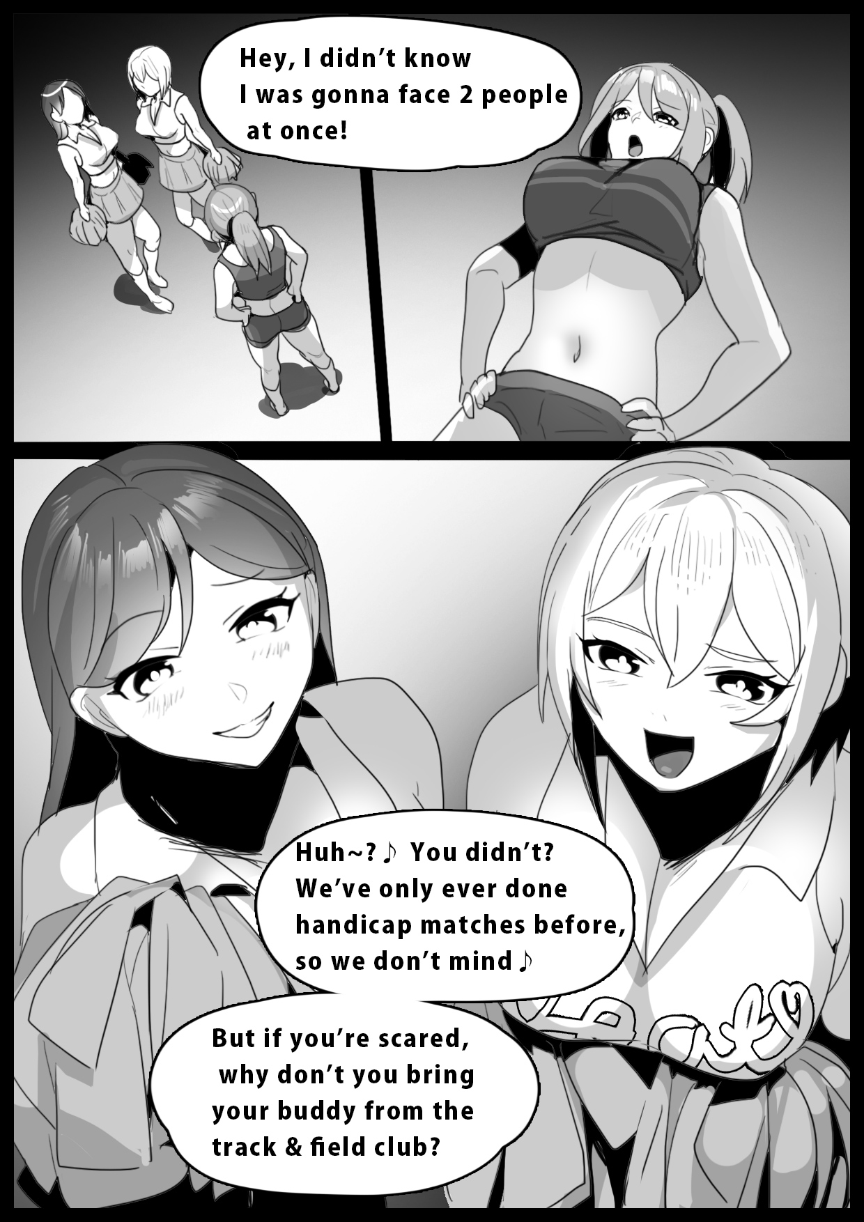 Girls Beat! Plus - Rie vs Shizuku &amp; Mia page 1 full