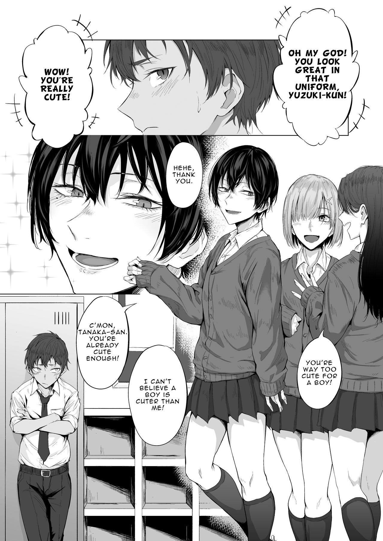 "Konna no, Mou Manko da yo..." Osananajimi no Gokubuto Chinpo de Josou Mesuiki o Oshiekomareta Boku | My Childhood Friend Made Me Cross-dress and Femgasm with his Thick Dick page 2 full