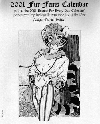 2001 Fur Fems Calendar cover