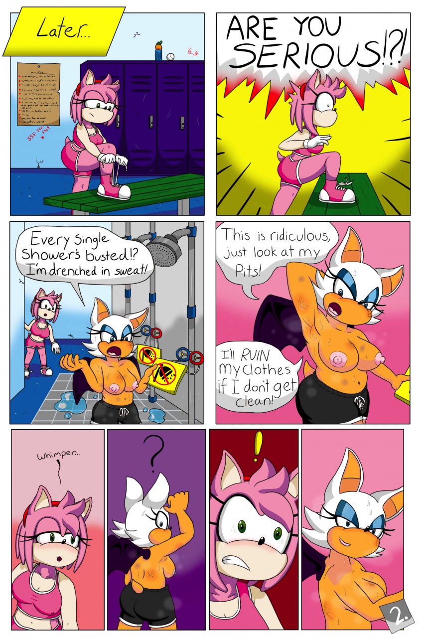 Amy and Rouge in: Shower Thots page 2 full