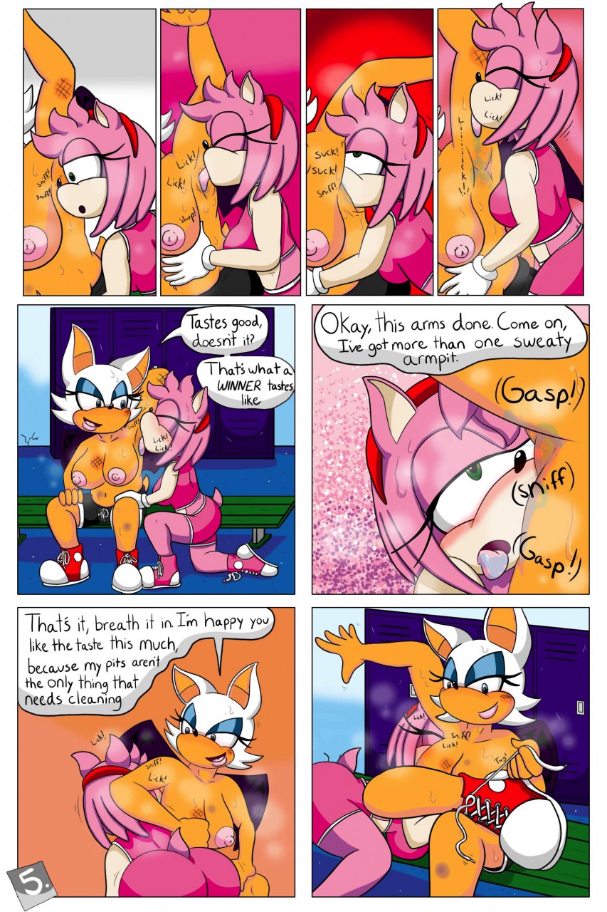 Amy and Rouge in: Shower Thots page 5 full