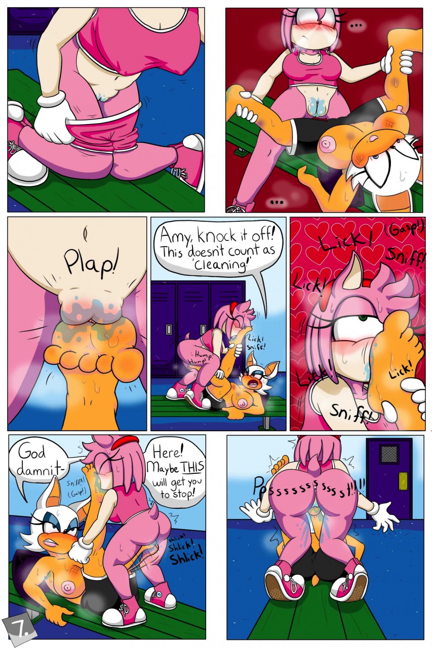 Amy and Rouge in: Shower Thots page 7 full