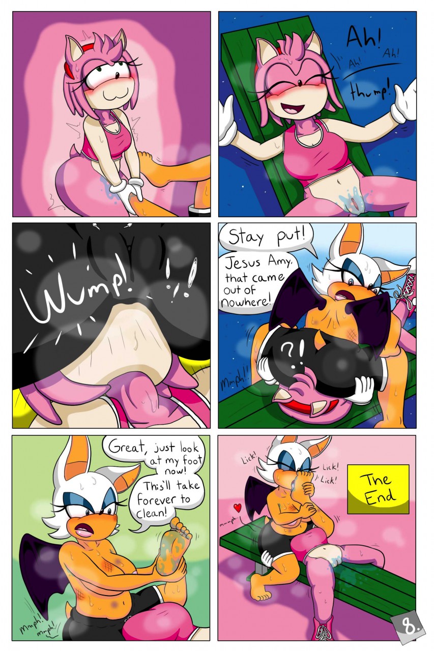 Amy and Rouge in: Shower Thots page 8 full