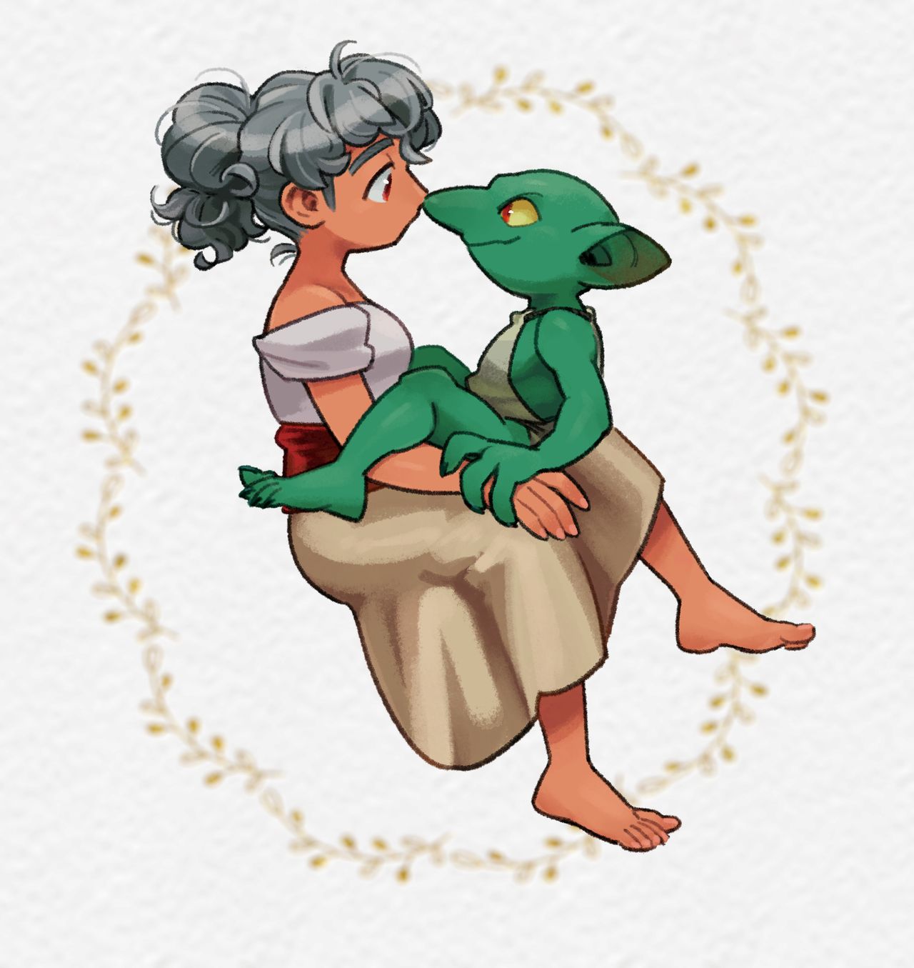 Different language futanari ♀ x goblin ♂ page 2 full