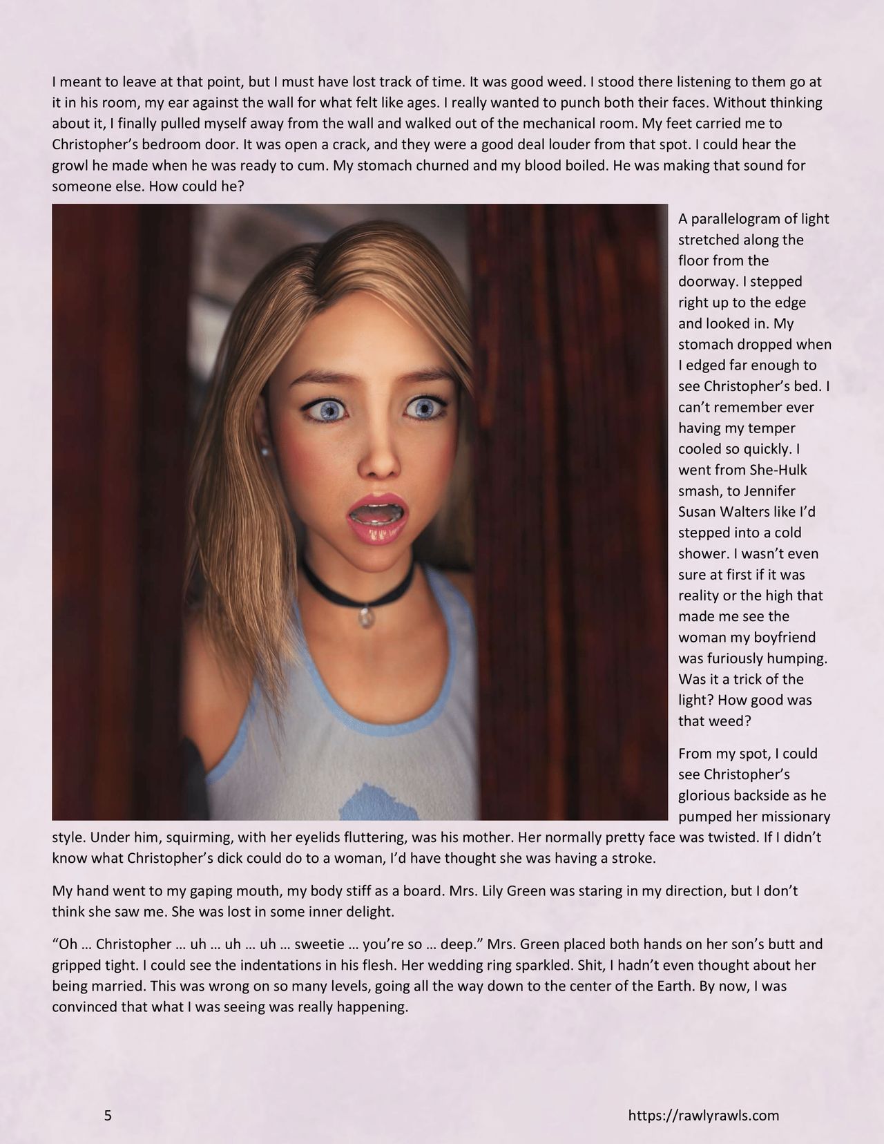 Noises Through the Wall Chapter 6: Rawly Rawls Fiction page 5 full