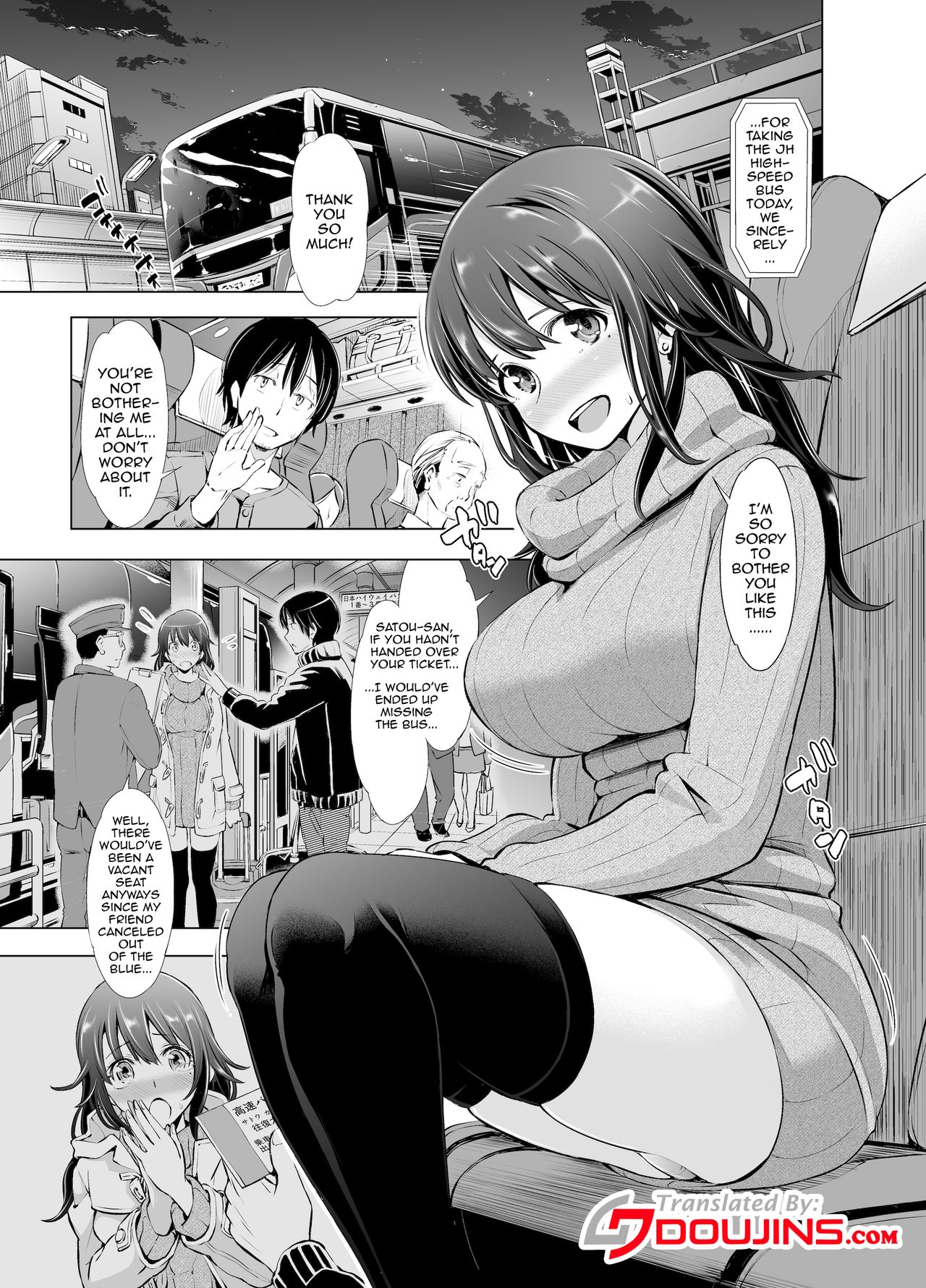 Yakou Bus de Tonariawaseta Kyonyuu JD ni Itazura shitetara Saigo made Ikechatta Ken. | The Case Of Groping a Big Breasted College Girl On a Night Train Until She Came page 2 full