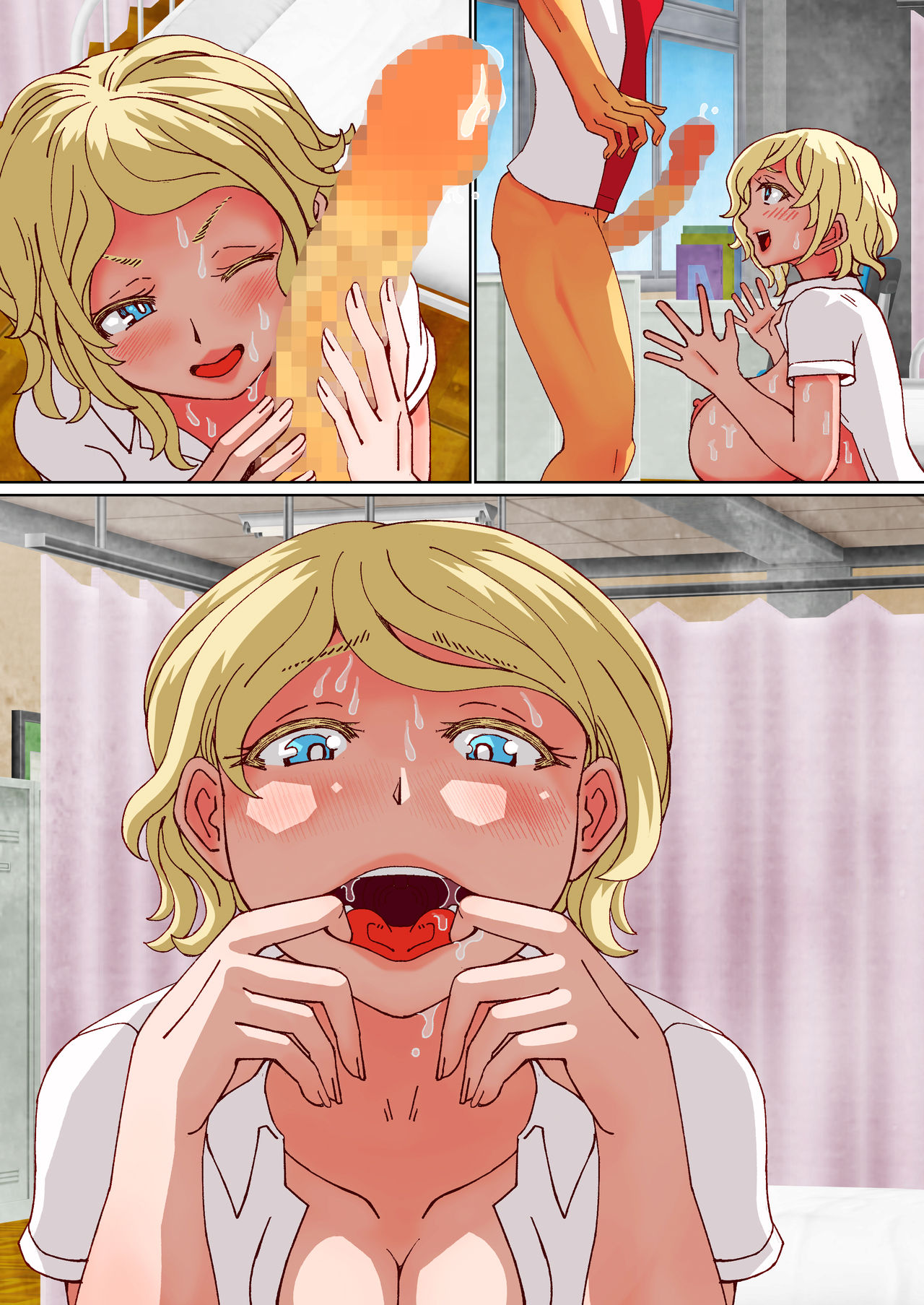 Hokenshitsu nite Russia Musume o Irrumatio de Shikkin Sasete! / Making a Russian Schoolgirl Incontinent with Irrumatio in the Infirmary! page 8 full