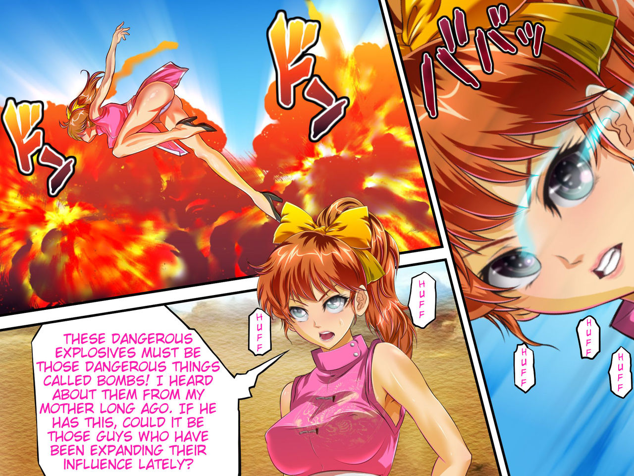 Muten no Kaito ~Kakutou Bishoujo Mana Muzan ni Haiboku Botebara Bitch ni Otsu~ | Muten no Kaito - The female martial artist Mana is cruelly defeated and ends up a preggo-bitch page 9 full