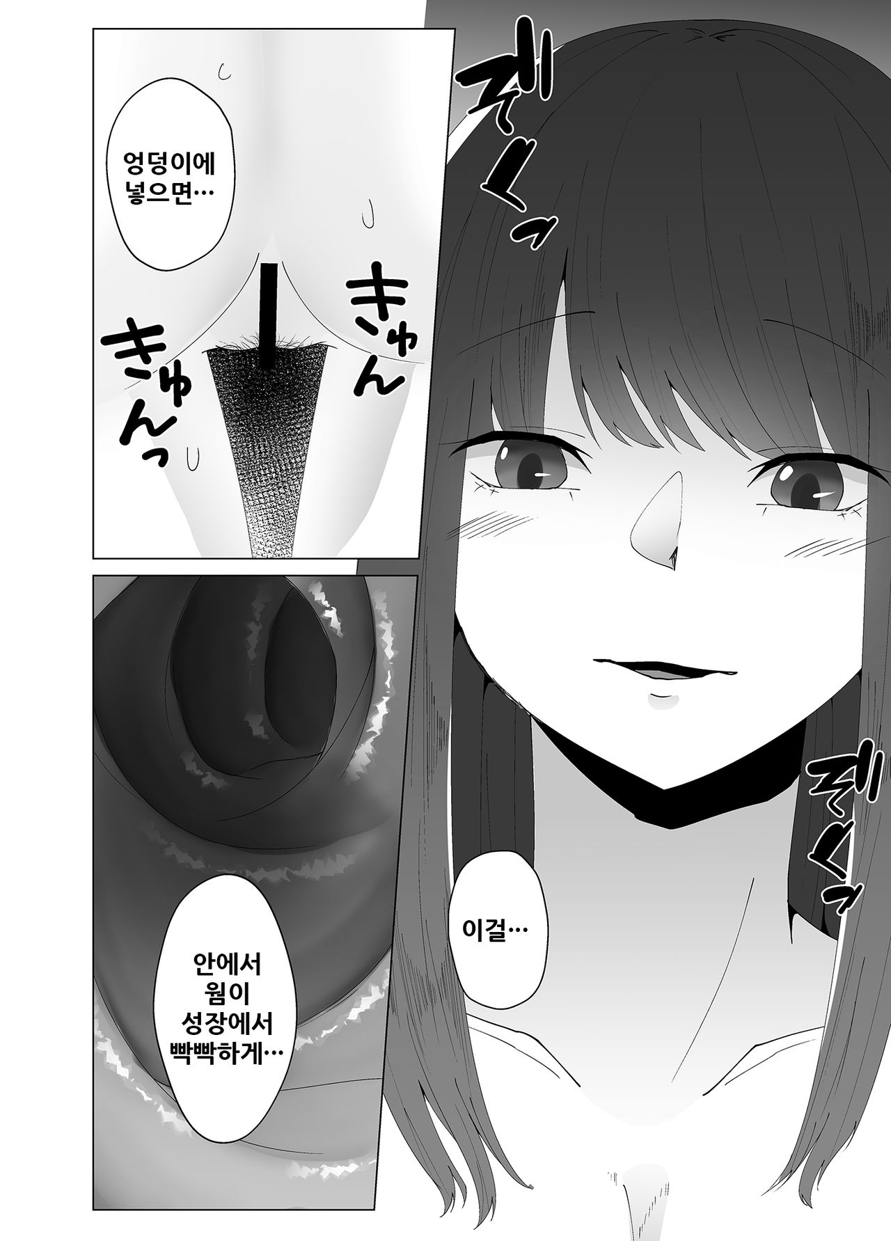 Tairyou no Worm o Oshiri de Seichou sasete Haisetsu suru Ohanashi | 대량의 웜을 엉덩이로 성장시켜서 배설하는 이야기 page 7 full