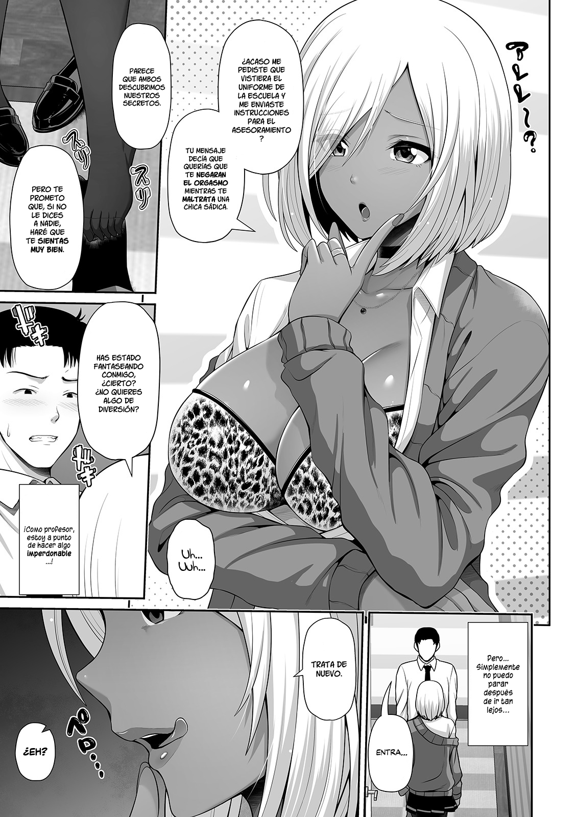 Kuro Gal-chan Seito wa Choukyou Jouzu | Esta Colegiala Gyaru de Piel Oscura es muy Buena Entrenando Hombres page 3 full
