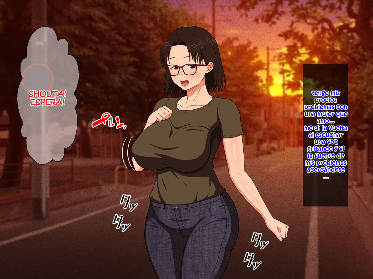 Megane Kyonyuu na Okaa-san to Yojouhan de Noukou Sex | Sexo apasionado con una madre tetona con gafas page 3 full