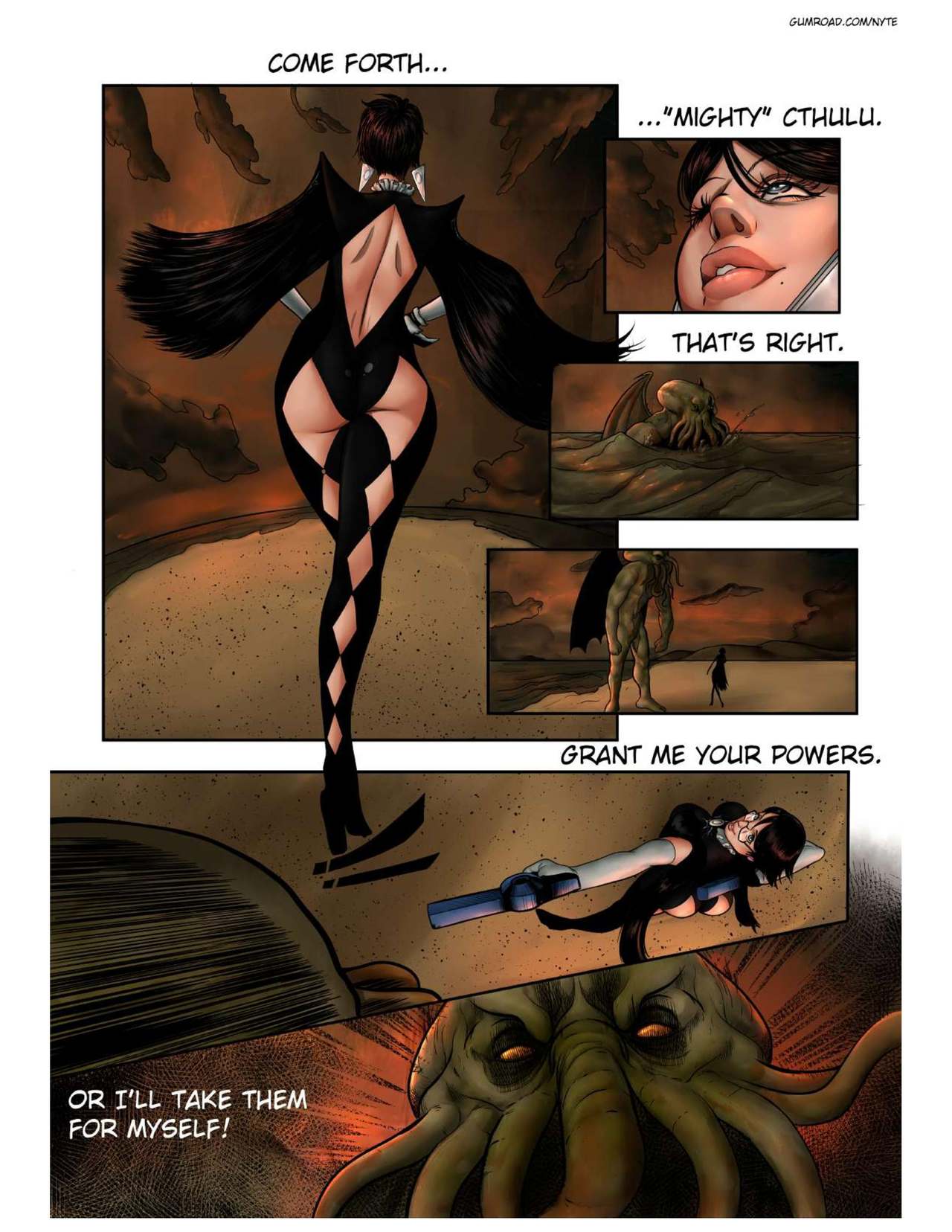 Bayonetta vs. Cthulu page 3 full