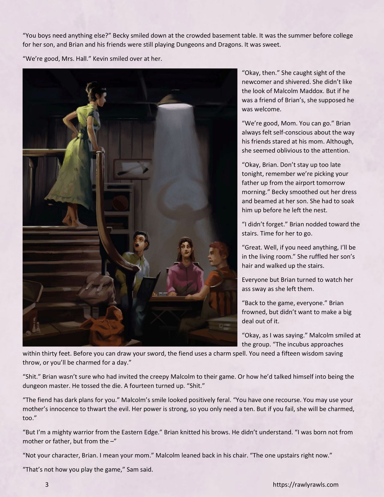 Roll Ten for a Save: Rawly Rawls Fiction page 3 full