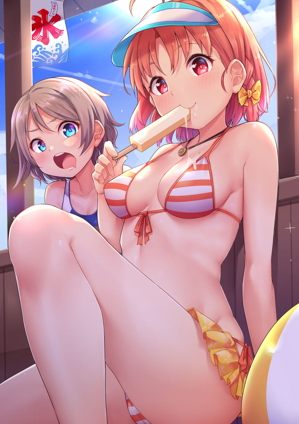 Female with striped bikini page 3 full