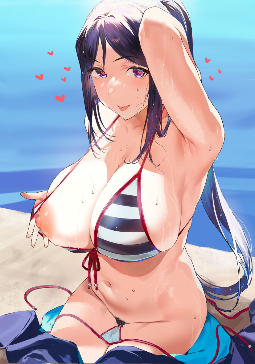 Female with striped bikini page 9 full