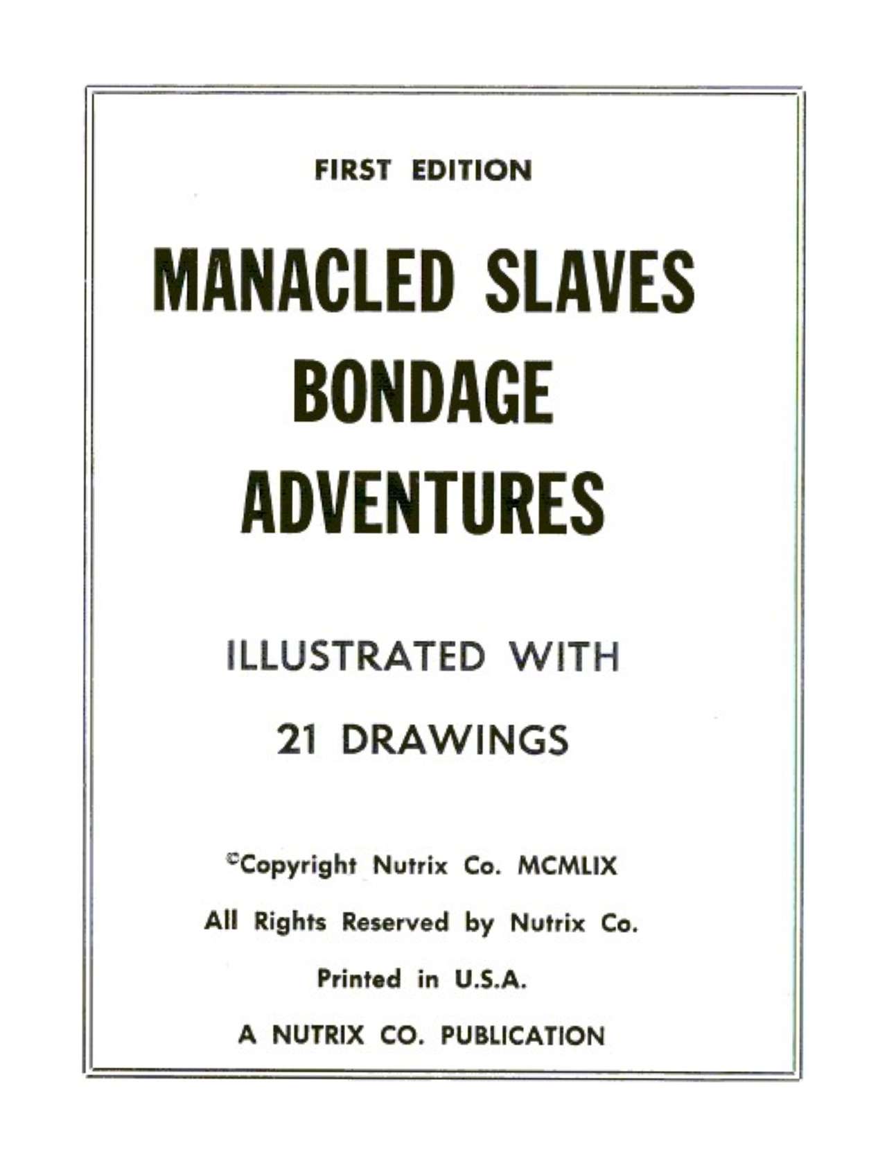 Manacled Slaves Bondage Adventure page 2 full