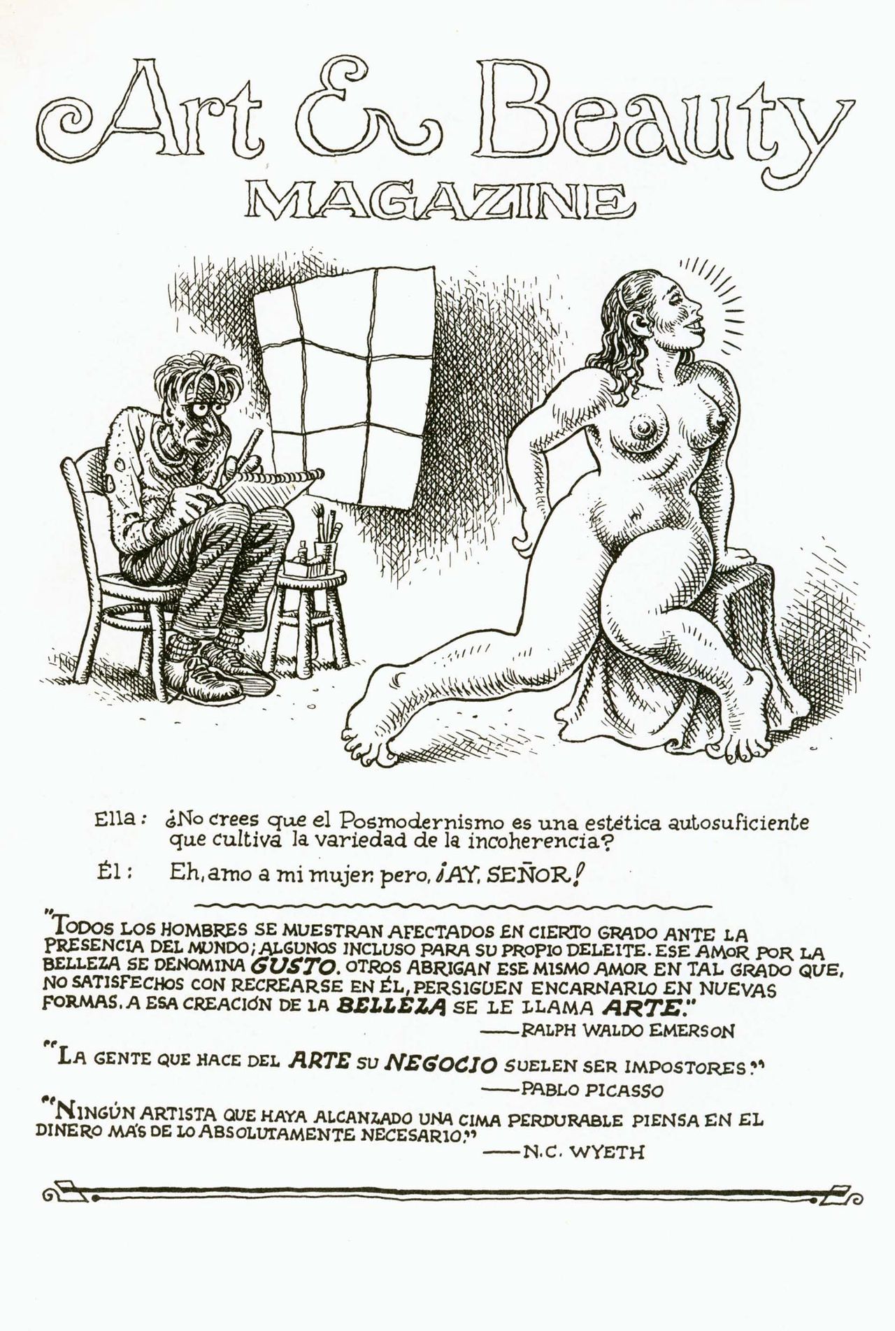 Art &amp; Beauty magazine n-1,2y3 - Dibujos de R. Crumb page 9 full