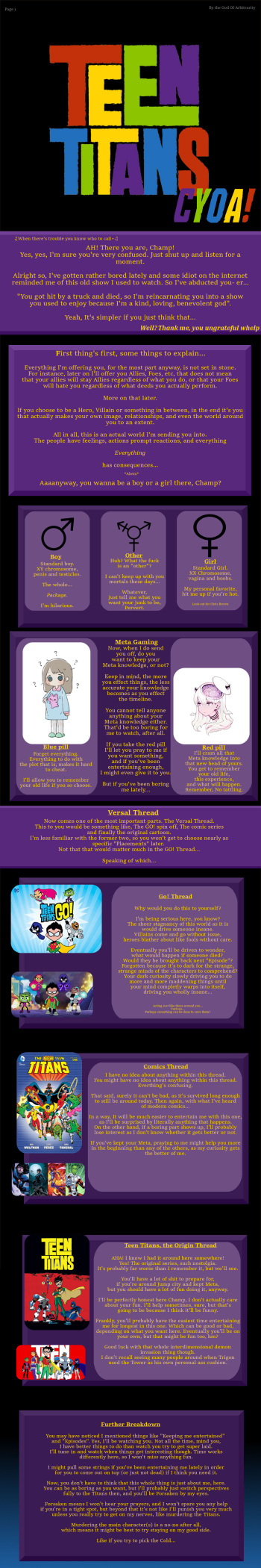 Teen Titans CYOA cover