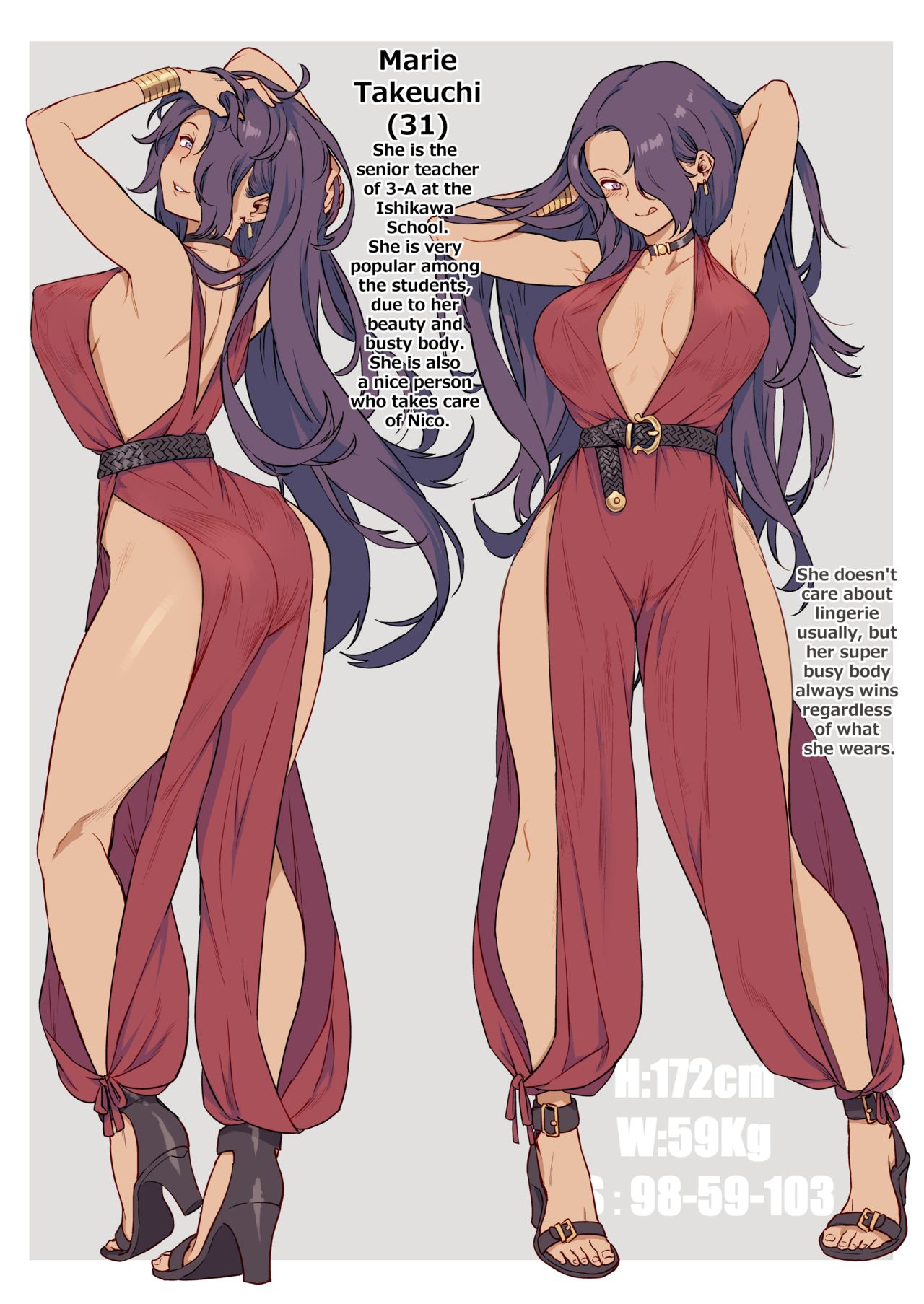 新任教師の藤原さんの怪しい教員日記ーキャラ設定 page 5 full