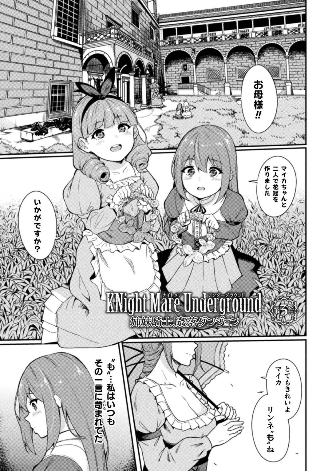 KNight Mare Underground ~Shimai Kishi, Kanraku Dungeon~ ch. 3 page 1 full