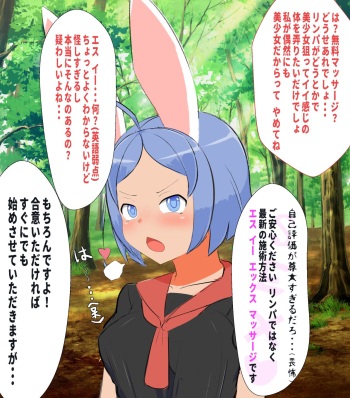 怪しい無料マッサージキャンペーンの案内に騙されないウサギ cover