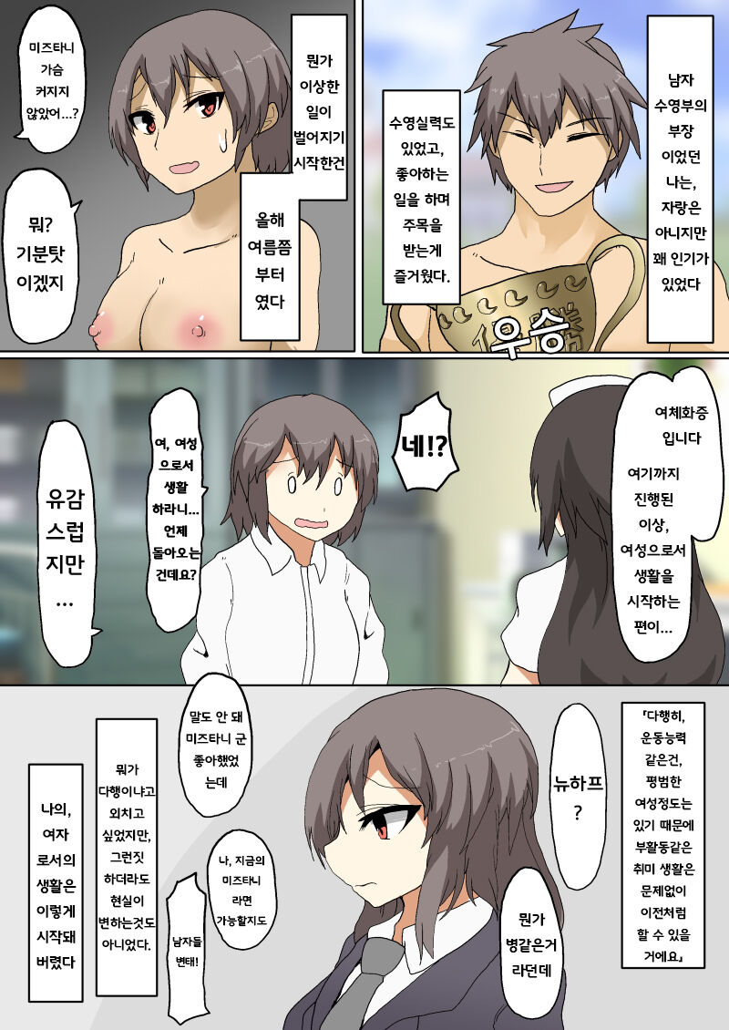 Nyotaikashou ni Kakatta Suieibu Buchou | 여체화증에 걸린 수영부 부장 page 3 full