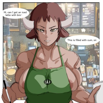 A Minotaur Works at Starbucks cover