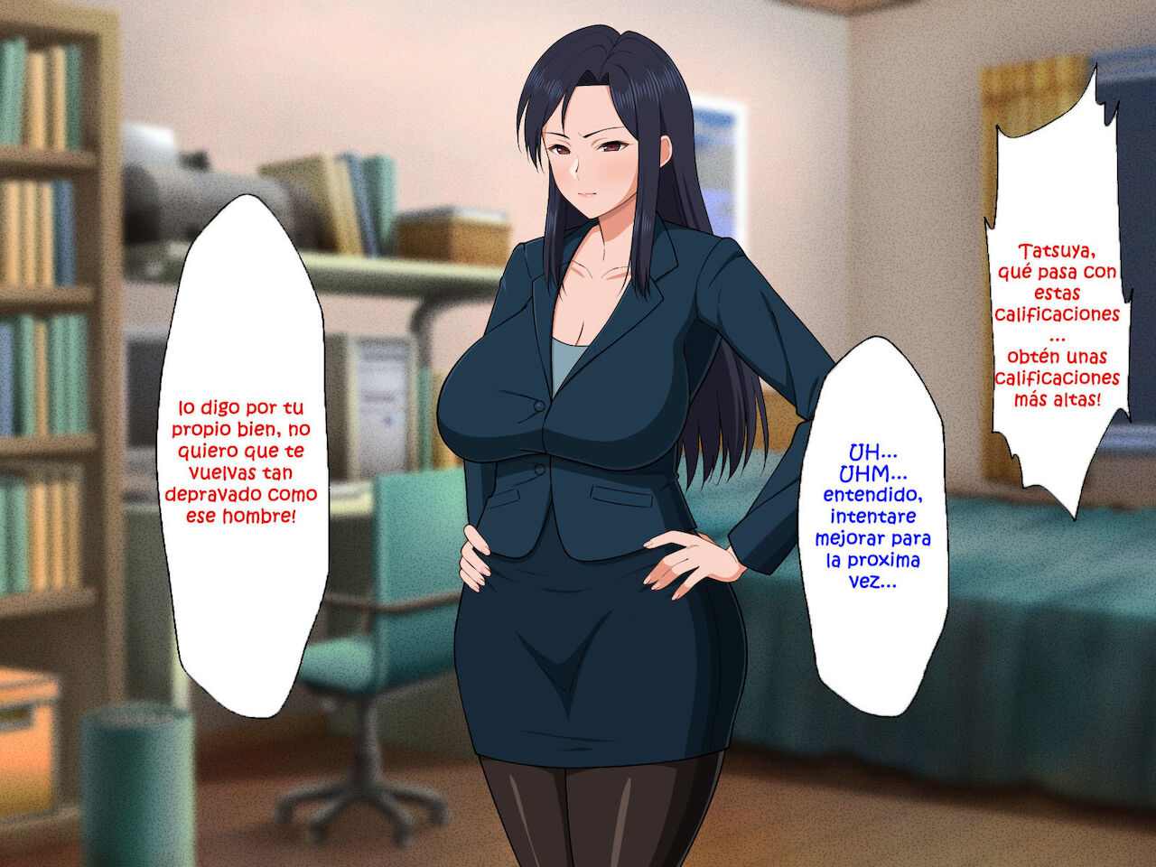 Shigoto Ningen de Kibishikatta Hahaoya wa Musuko to no Kinshin Koubi de Midara ni Aeide Jusei Suru | Madre estricta adicta al trabajo está jadeando lascivamente mientras está siendo impregnada por tener cópula incestual con su nijo page 3 full