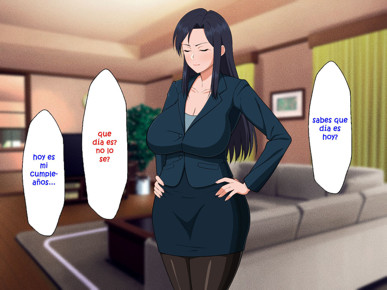Shigoto Ningen de Kibishikatta Hahaoya wa Musuko to no Kinshin Koubi de Midara ni Aeide Jusei Suru | Madre estricta adicta al trabajo está jadeando lascivamente mientras está siendo impregnada por tener cópula incestual con su nijo page 7 full