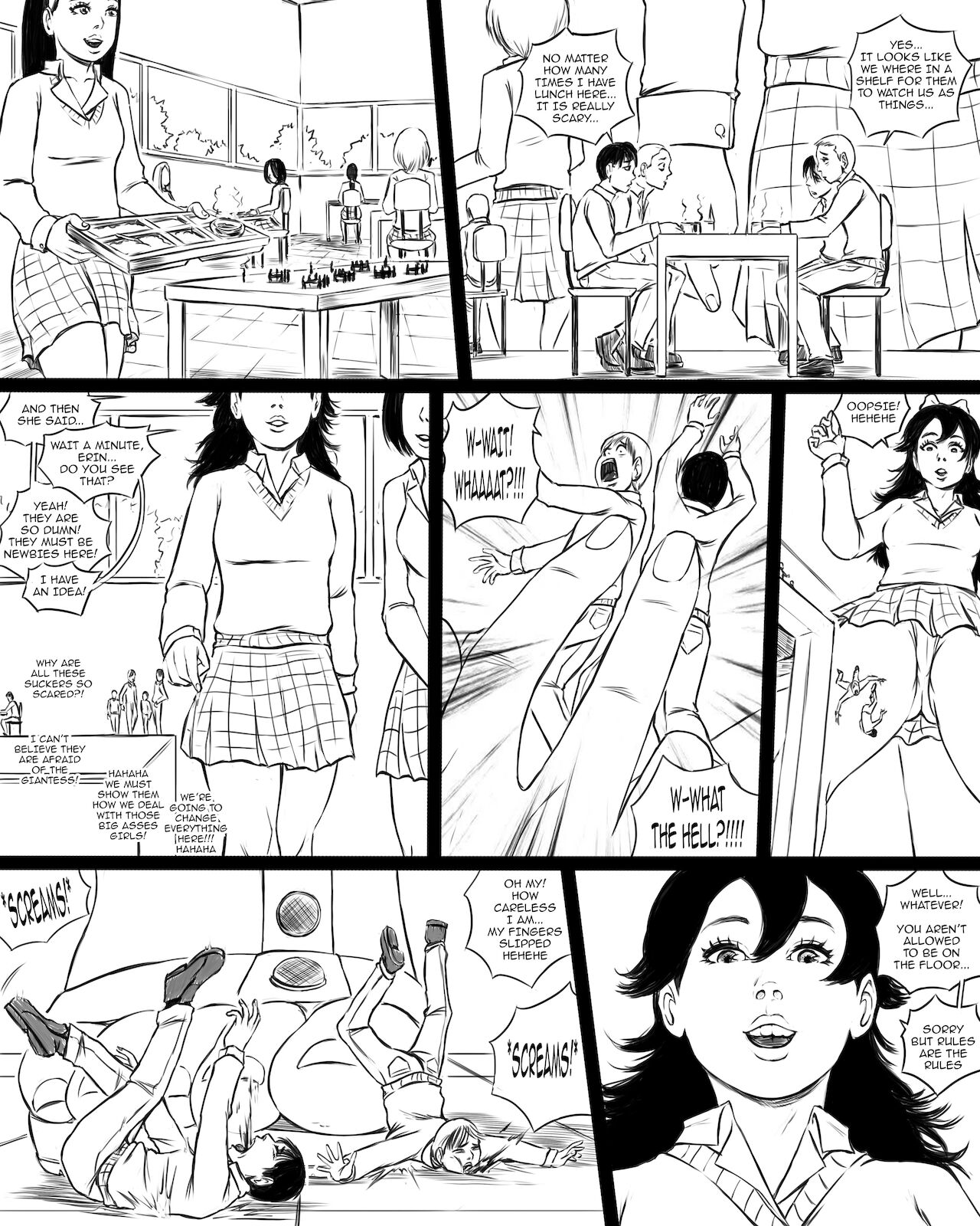 Giantess Boarding School - The Table page 3 full