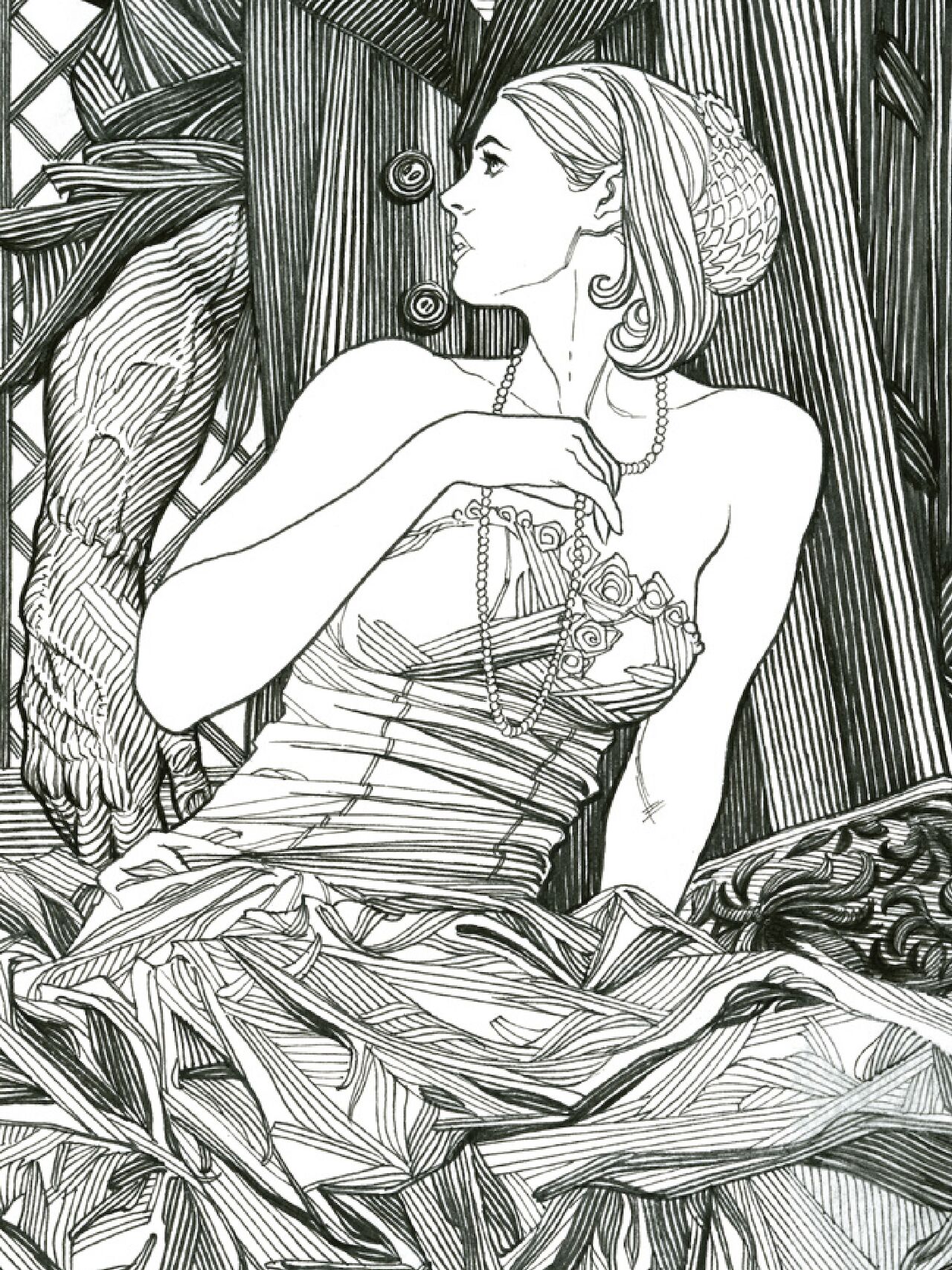 Drawing beautiful woman by Frank Cho page 5 full